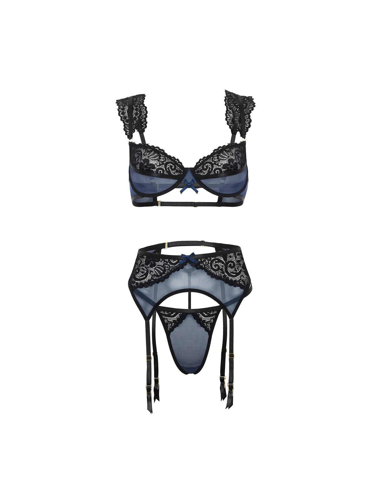 Amanda Lace 3 Piece Bra Set
