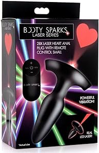 Booty Sparks Laser Series 28X Laser Heart Anal Plug