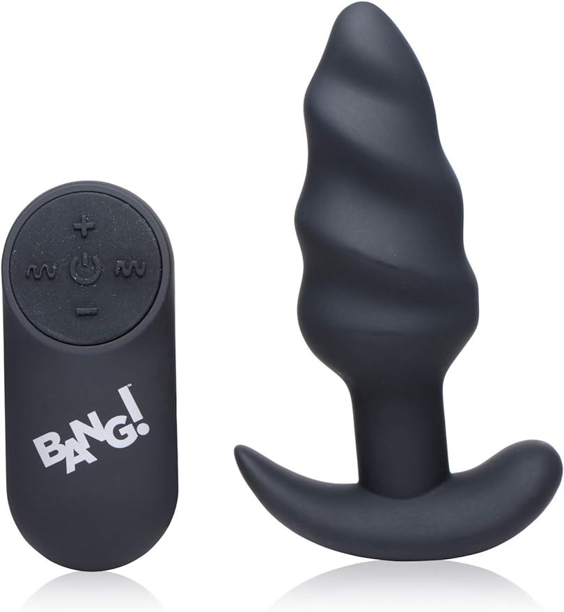 Bang! Vibrating Swirl Butt Plug w/ Remote
