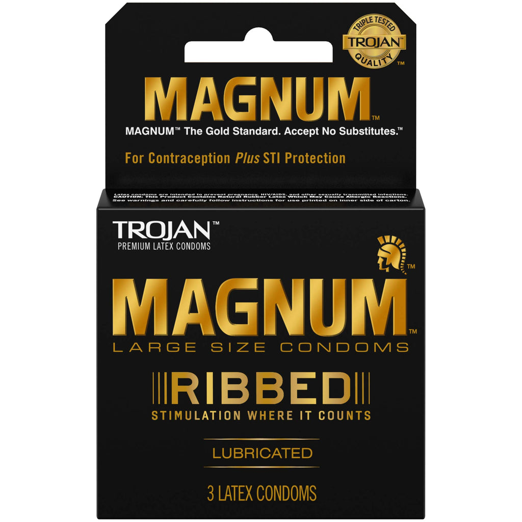 Magnum Ribbed 3 Pack Condoms