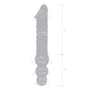 12" DOUBLE ENDED GLASS DILDO