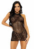 ONE IN A MILLION RHINESTONE LACE AND NET MINI DRESS
