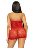ONE IN A MILLION RHINESTONE LACE AND NET MINI DRESS