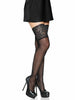 SPANDEX SHEER THIGH HIGHS WITH 5 IN SILICONE STAY UP LACE TOP