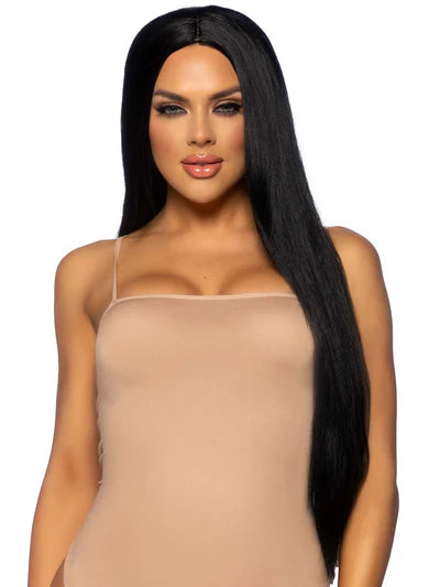 33"LONG STRAIGHT CENTER PART WIG