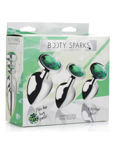 Booty Sparks Emerald Gem Anal Plug Set