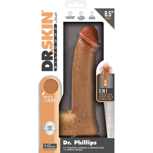 Dr.Phillips 8.5'' Thrusting Gyrating and Vibrating Dildo