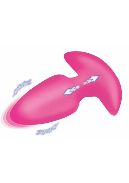 THRUSTING AND VIBRATING SILICONE BUTT PLUG