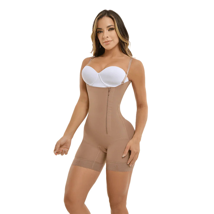 Faja Colombiana Body Shaper Underwear-Faja Braless Body Briefer Body Panty  Adjustable Starps Waist Support Shapewear Beige at  Women's Clothing  store