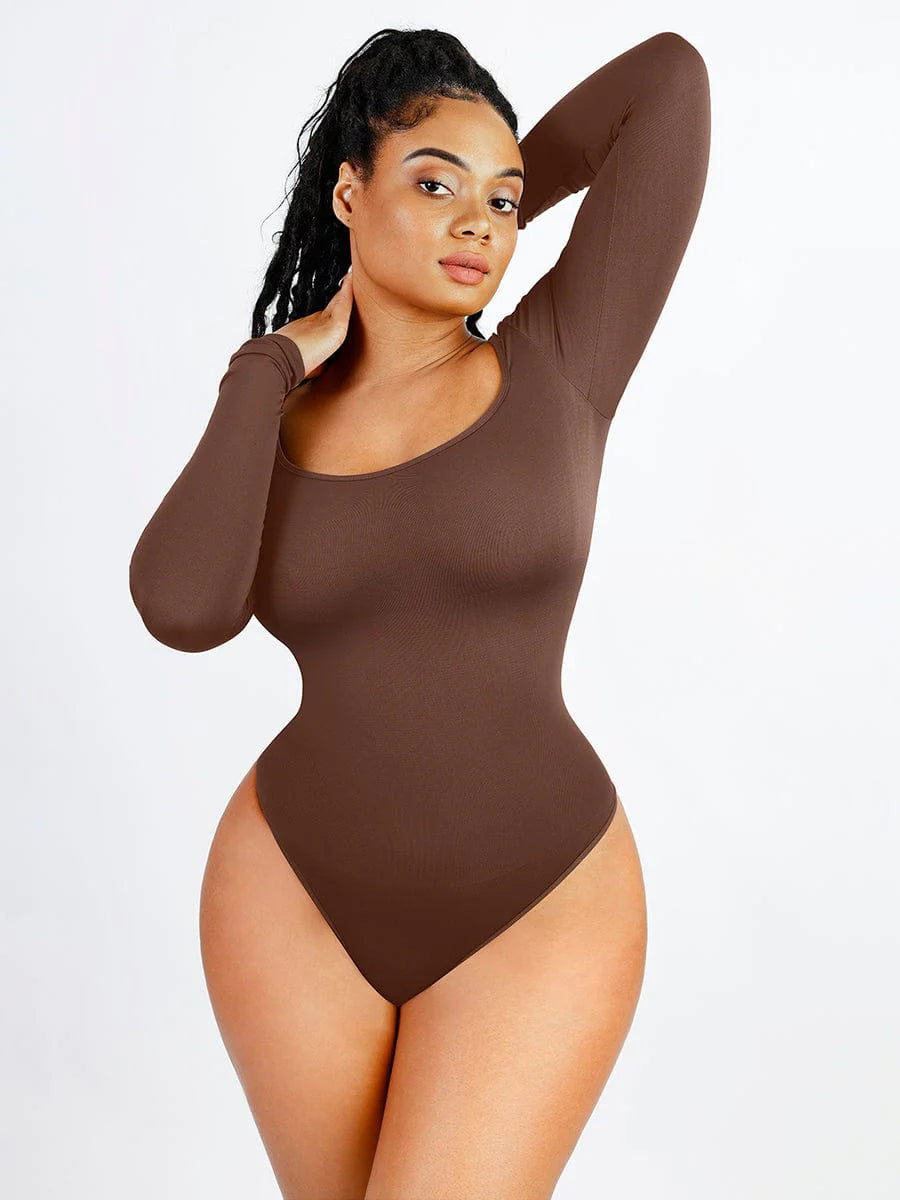 LONG SLEEVE SQUARE NECK BODYSUIT