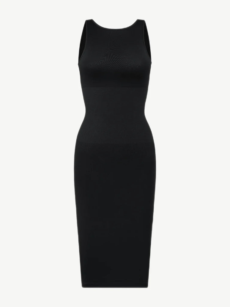 SLEEVELESS MOCK NECK DRESS