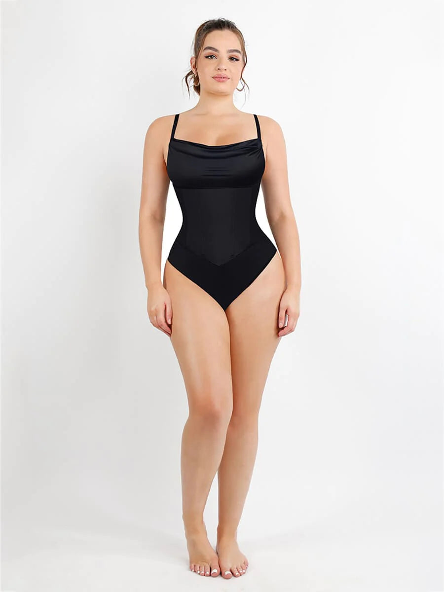 CORSET CAMI BODYSUIT Pleated Skirt Two-Piece Set