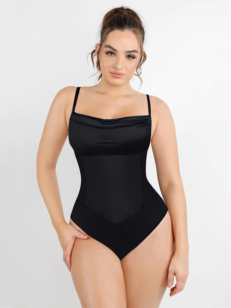CORSET CAMI BODYSUIT Pleated Skirt Two-Piece Set