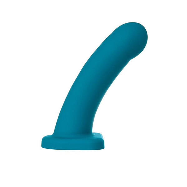 Lennox 8" Hollow Sheath Vibrating Curved Silicone Strap-On Dildo