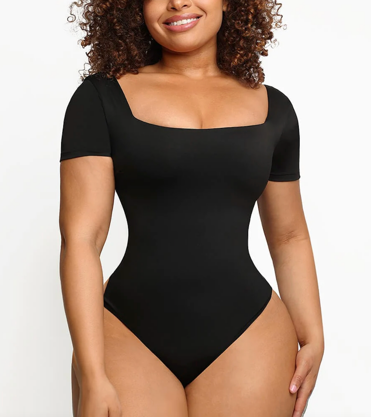 Square-Neck Short-Sleeve Bodysuit