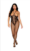 OPEN CUP FISHNET AND LACE BODYSTOCKING