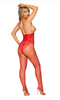 OPEN CUP FISHNET AND LACE BODYSTOCKING
