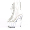 7" OPEN TOE/HEEL LACE UP FRONT ANKLE BOOT PLATFORM