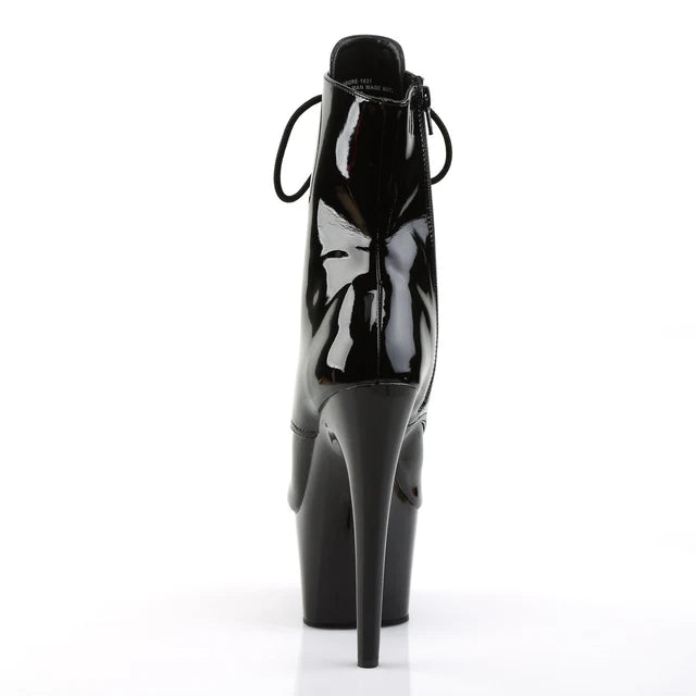 Ankle Boot Side Zip Open Toe Lace Up