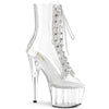 Ankle Boot Lace-Up With Rhinestone