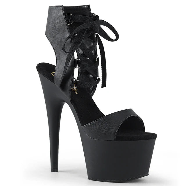 Stiletto Heel Platform Front Lace-Up
