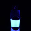 Stiletto Heel Platform Slide Featuring Entire Neon UV Reactive