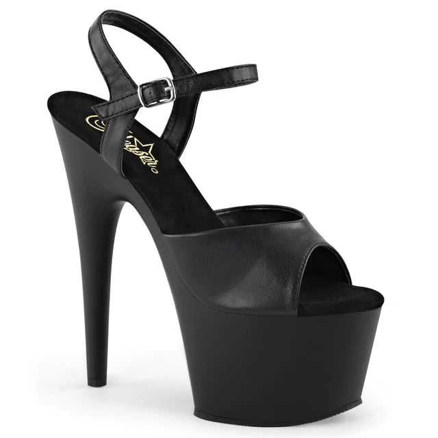 7" STILETTO HEEL MATTE BLACK