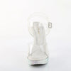 5" (127mm) Heel, 1" (25mm) Platform Ankle Strap Sandal Featuring Rhinestones Encrusted on the Entire Platform Bottom