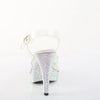 5" (127mm) Heel, 1" (25mm) Platform Ankle Strap Sandal Featuring Rhinestones Encrusted on the Entire Platform Bottom