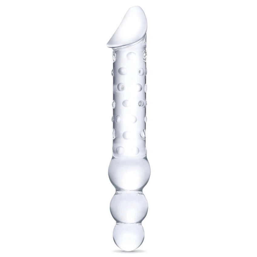 12" DOUBLE ENDED GLASS DILDO