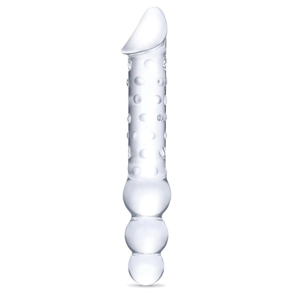 12" DOUBLE ENDED GLASS DILDO