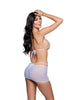 RHINESTONE MESH MINI SKIRT