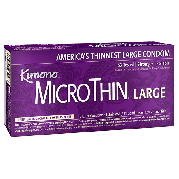 KIMONO Micro Thin Large Condom Box 12 Pack