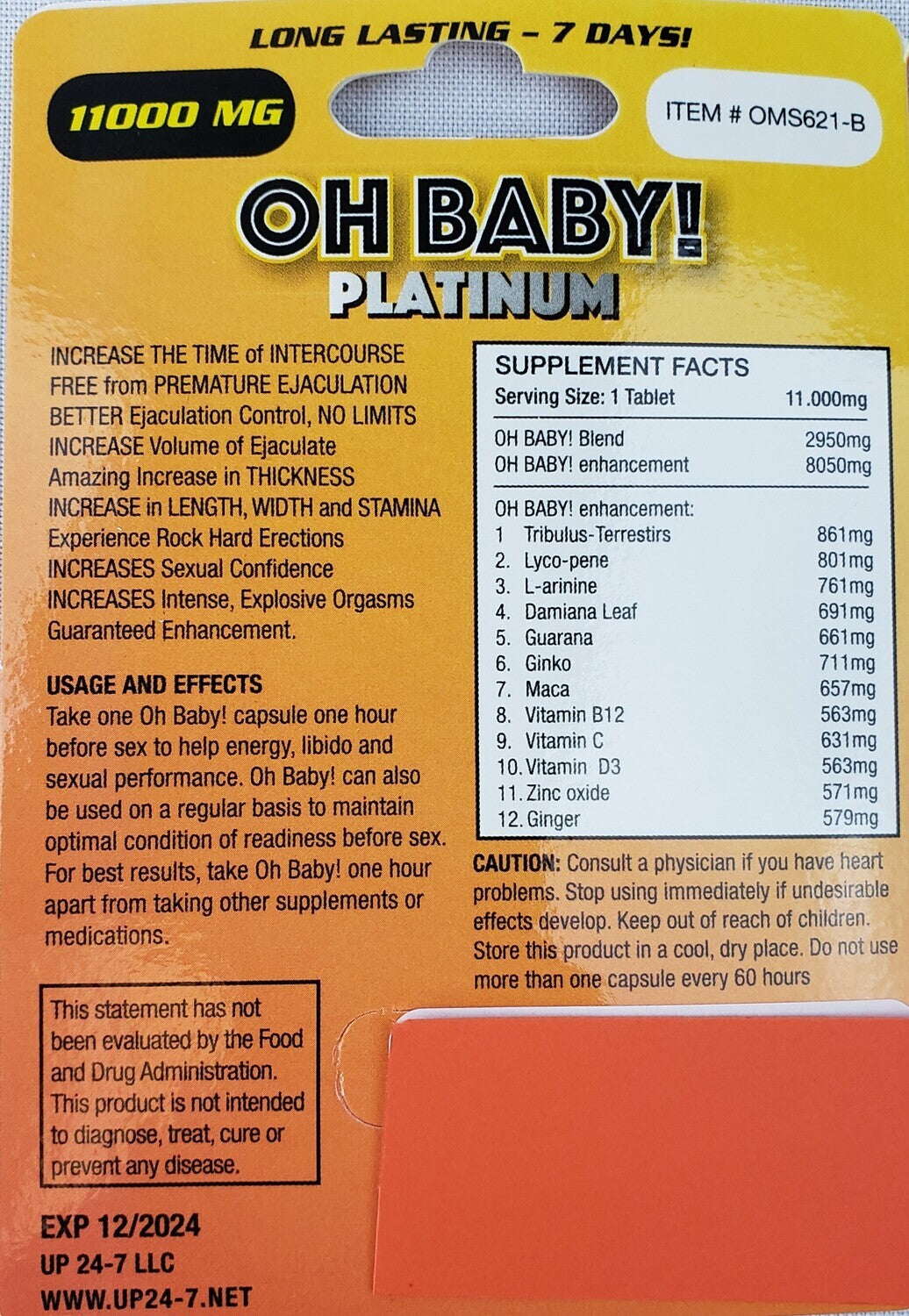 OH BABY ! platinum pill