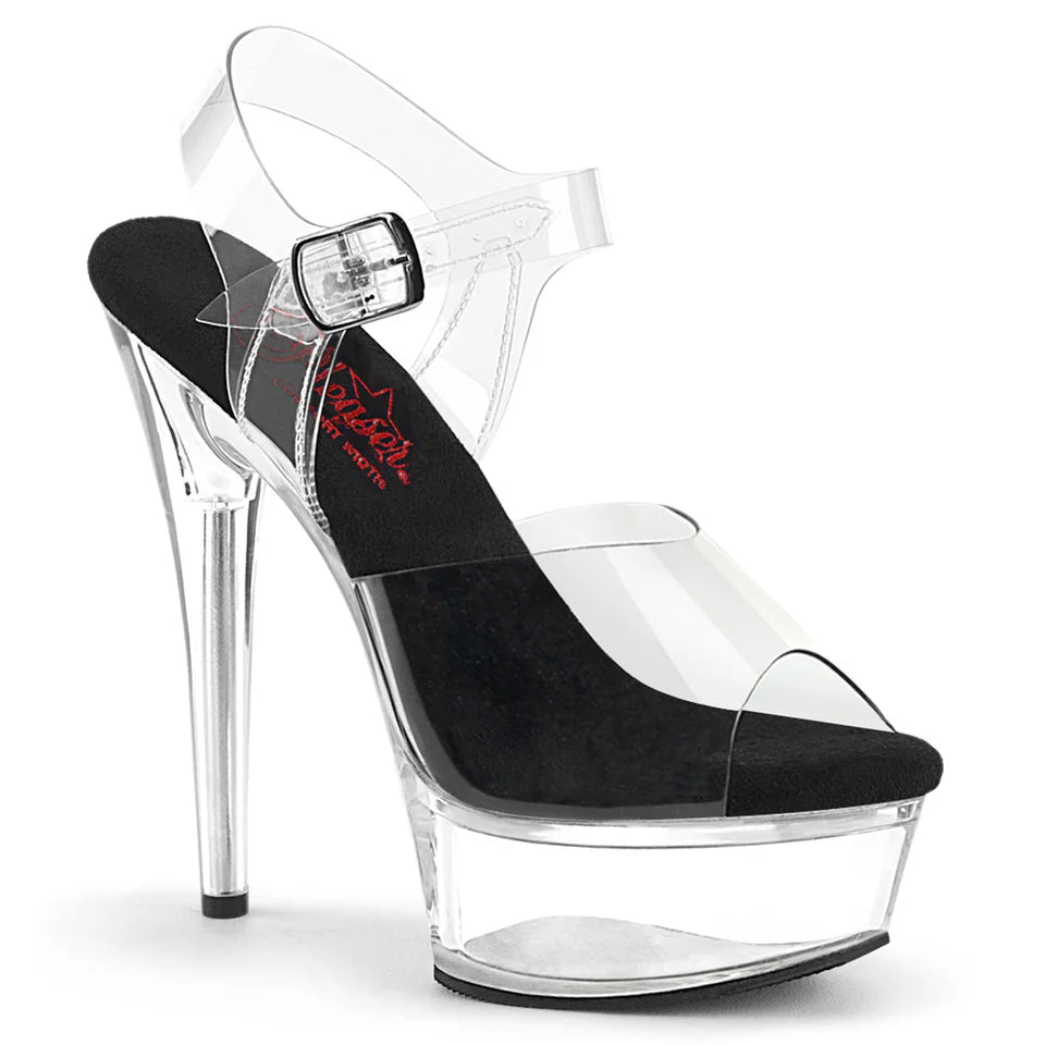 EXCITE 6" CLEAR HEELS