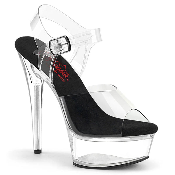 EXCITE 6" CLEAR HEELS