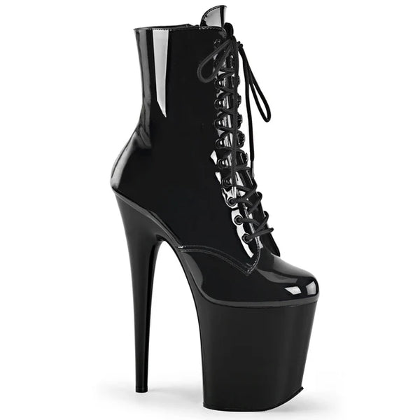 Lace-Up Front Ankle Boot Side Zip