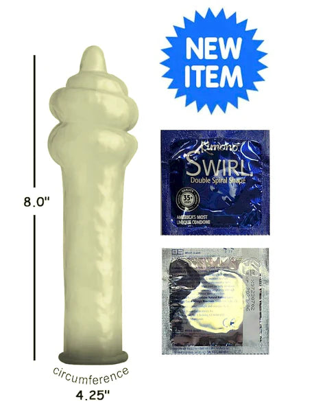 KIMONO Swirl Double Spiral Shape Condom Box 12Pack