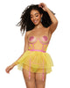 Dreamgirl Citrus Open Cup Bustier W Pink Lining