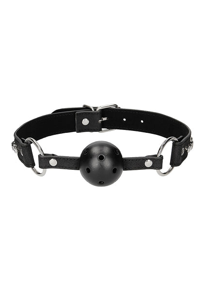 Diamond Studded Breathable Ball Gag with Straps