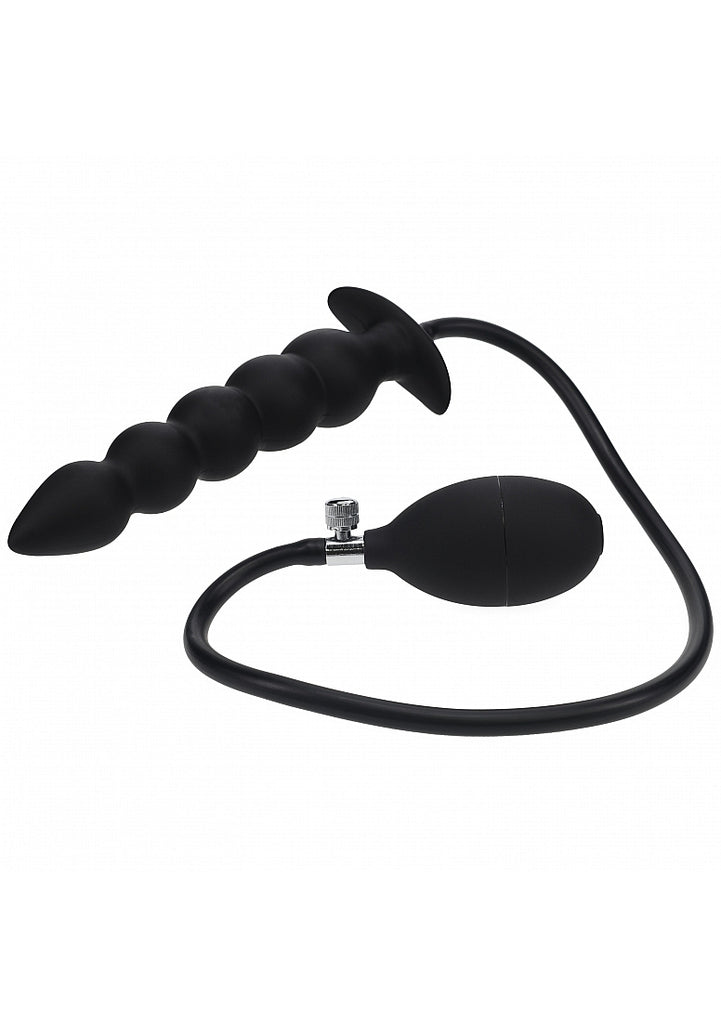 Beaded Inflatable Silicone Anal Plug