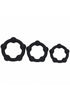 Beaded Silicone Cock Ring Set of 3