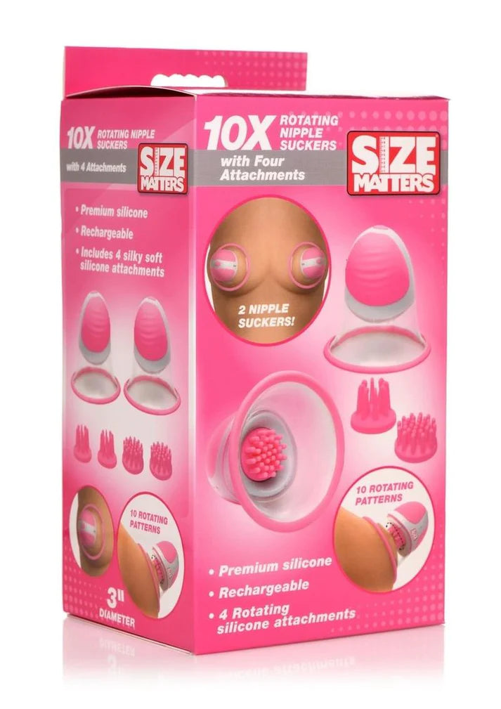 10x Rotating Nipple Suckers With Four Attachments