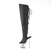 7" OPEN TOE LACE UP KNEE BOOT