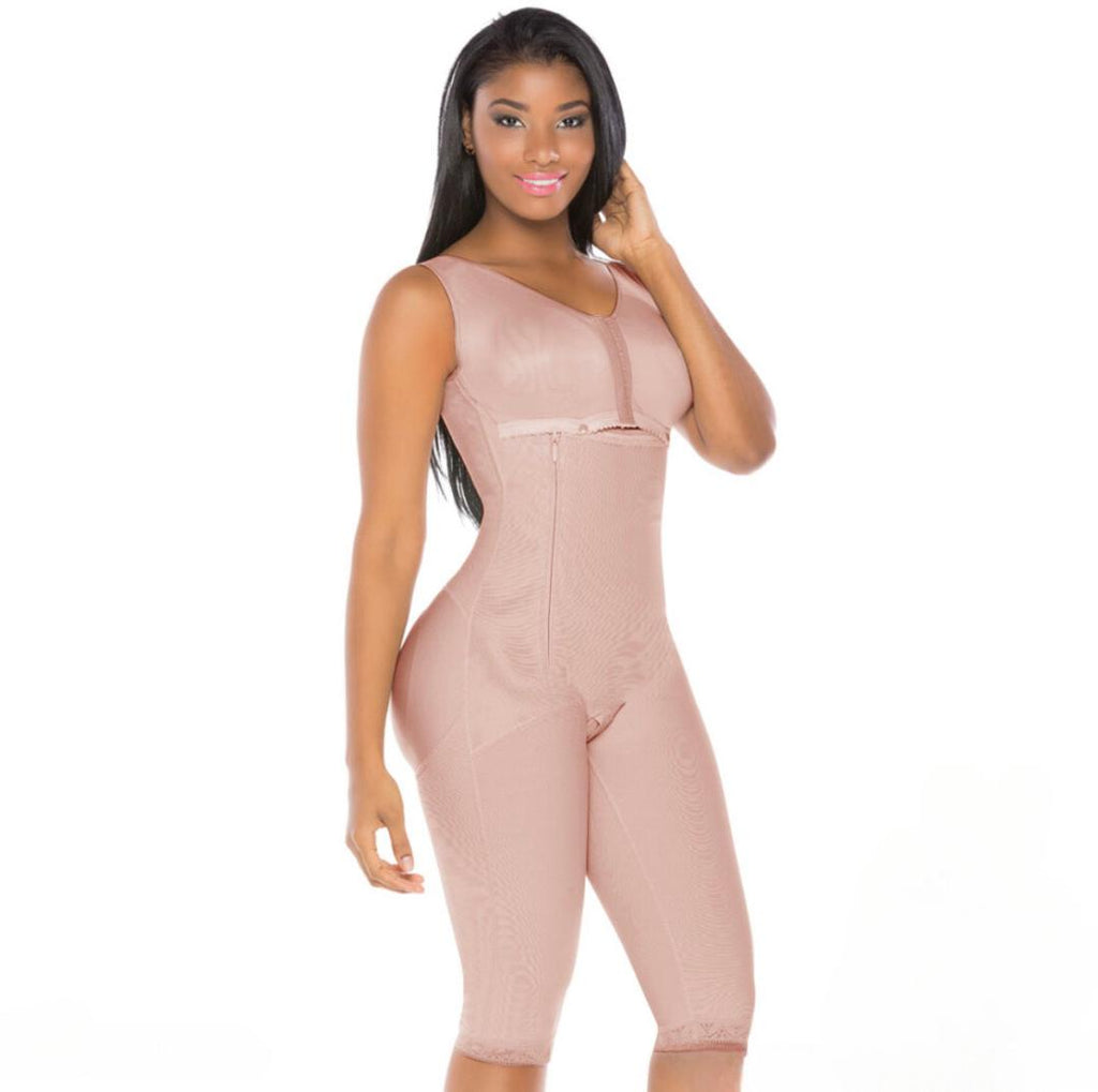 Body Shaper Bodysuit With Compression And Lift, 4 Steel Boned Bra
