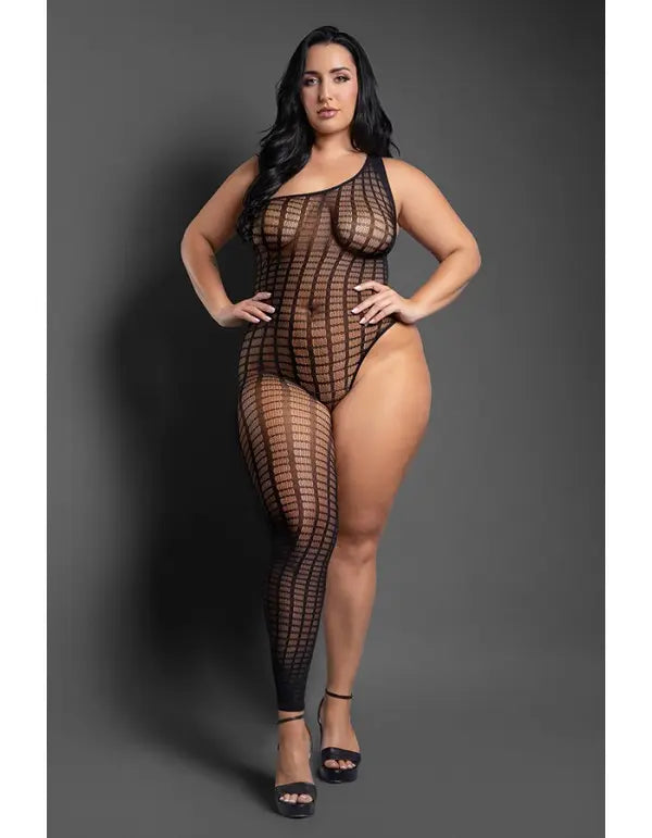 Killin' It Asymmetrical Footless Bodystocking