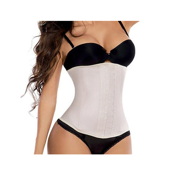 3 HOOK DELUXE LATEX WAIST TRAINER (NUDE)