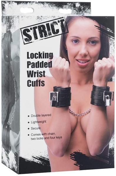 Strict Locked Padded Wrist Cuffs