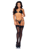 Vinyl Garter Lingerie Set