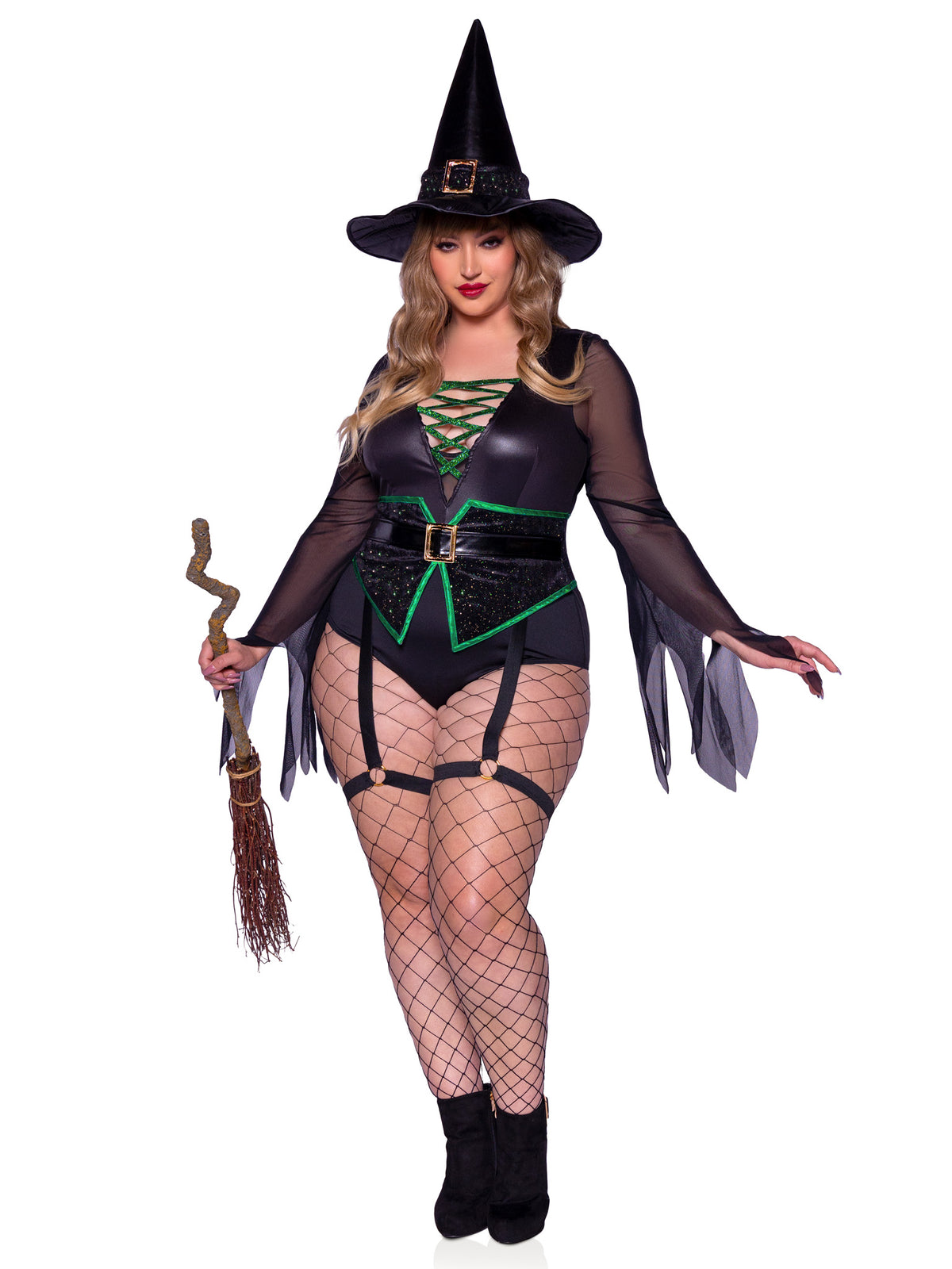 Queen size Broom Stick Babe Costume